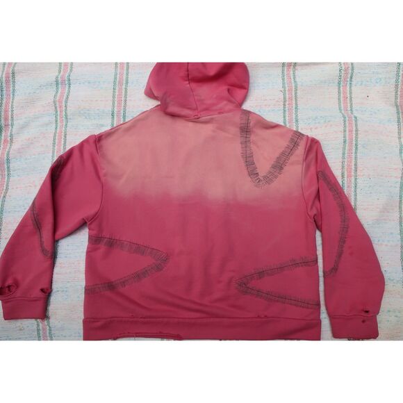 WHO DECIDES WAR Windowed Zip Up Pink Hoodie - Sold Out- $350 - Picture 3 of 9